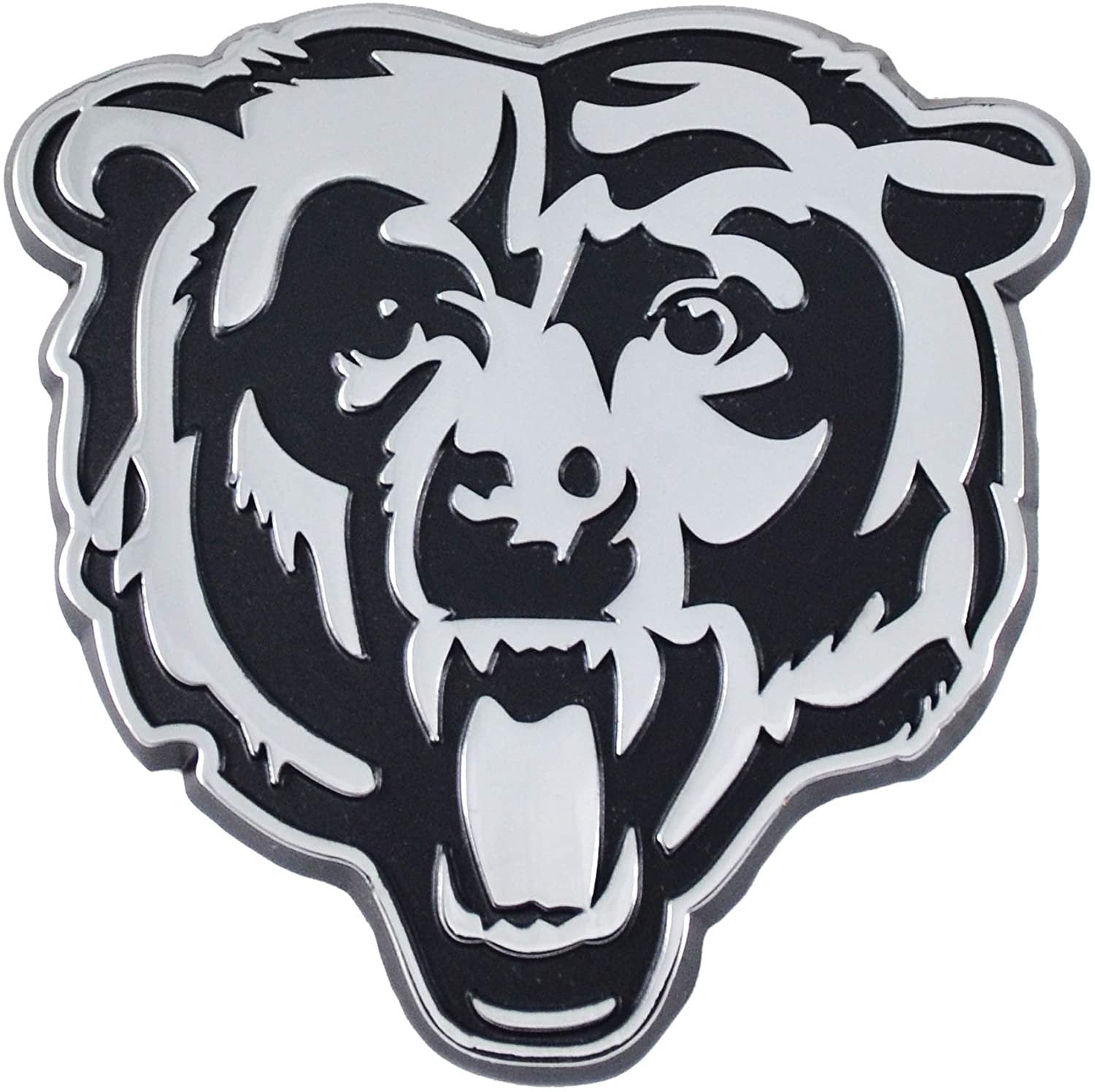 Chicago Bears Solid Metal Raised Auto Emblem Decal Adhesive Backing