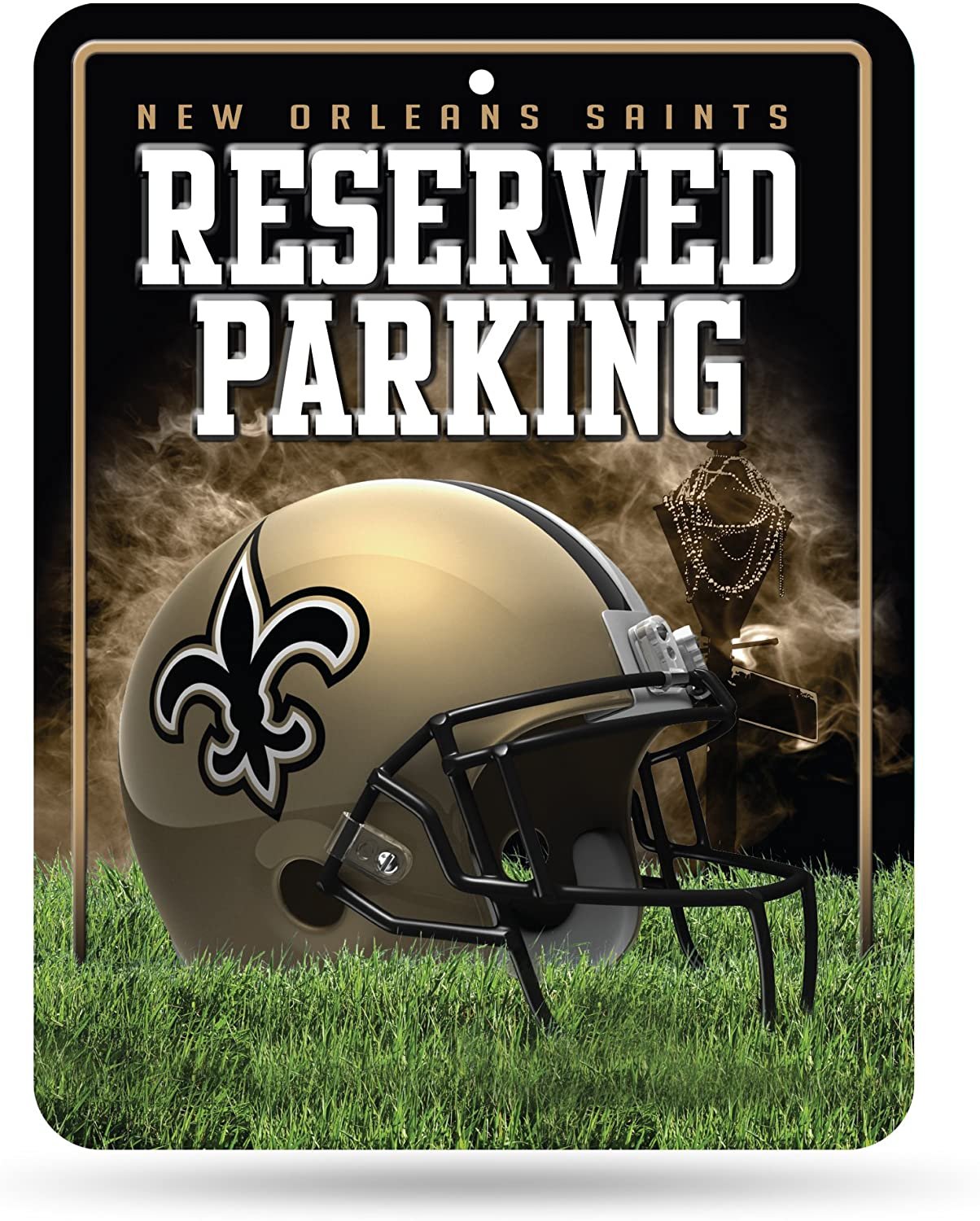 New Orleans Saints Metal Parking Sign