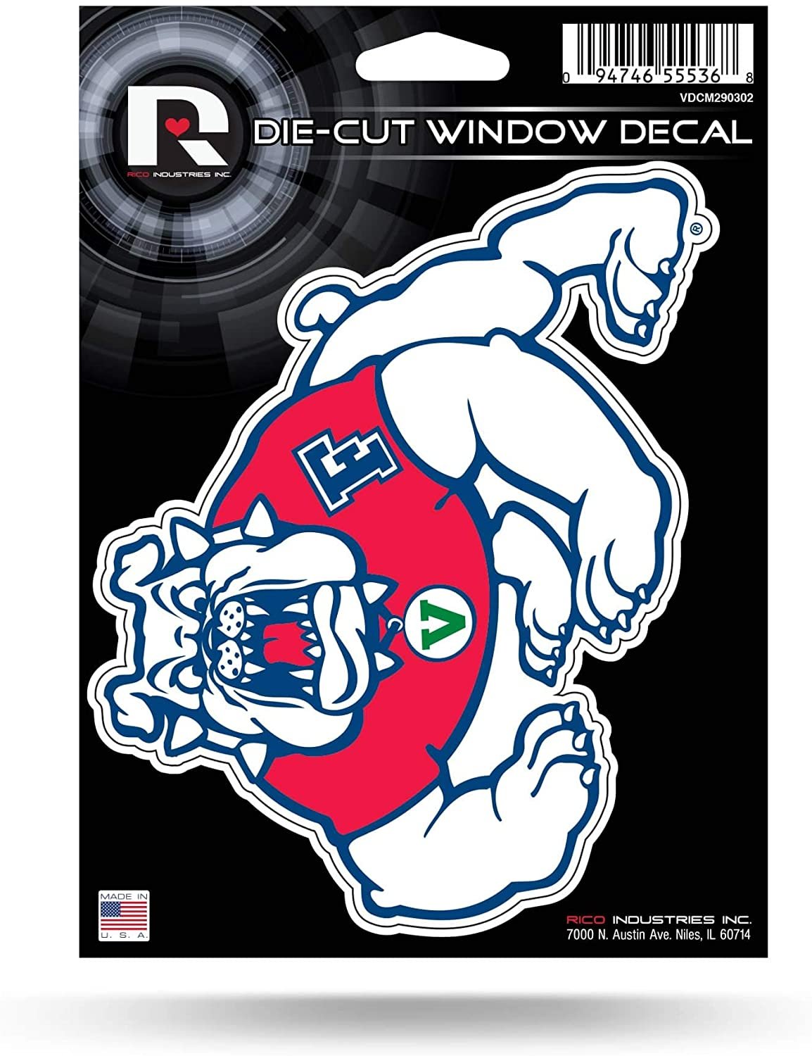 Fresno State University Bulldogs 5 Inch Die Cut Flat Vinyl Decal Sticker Adhesive Backing