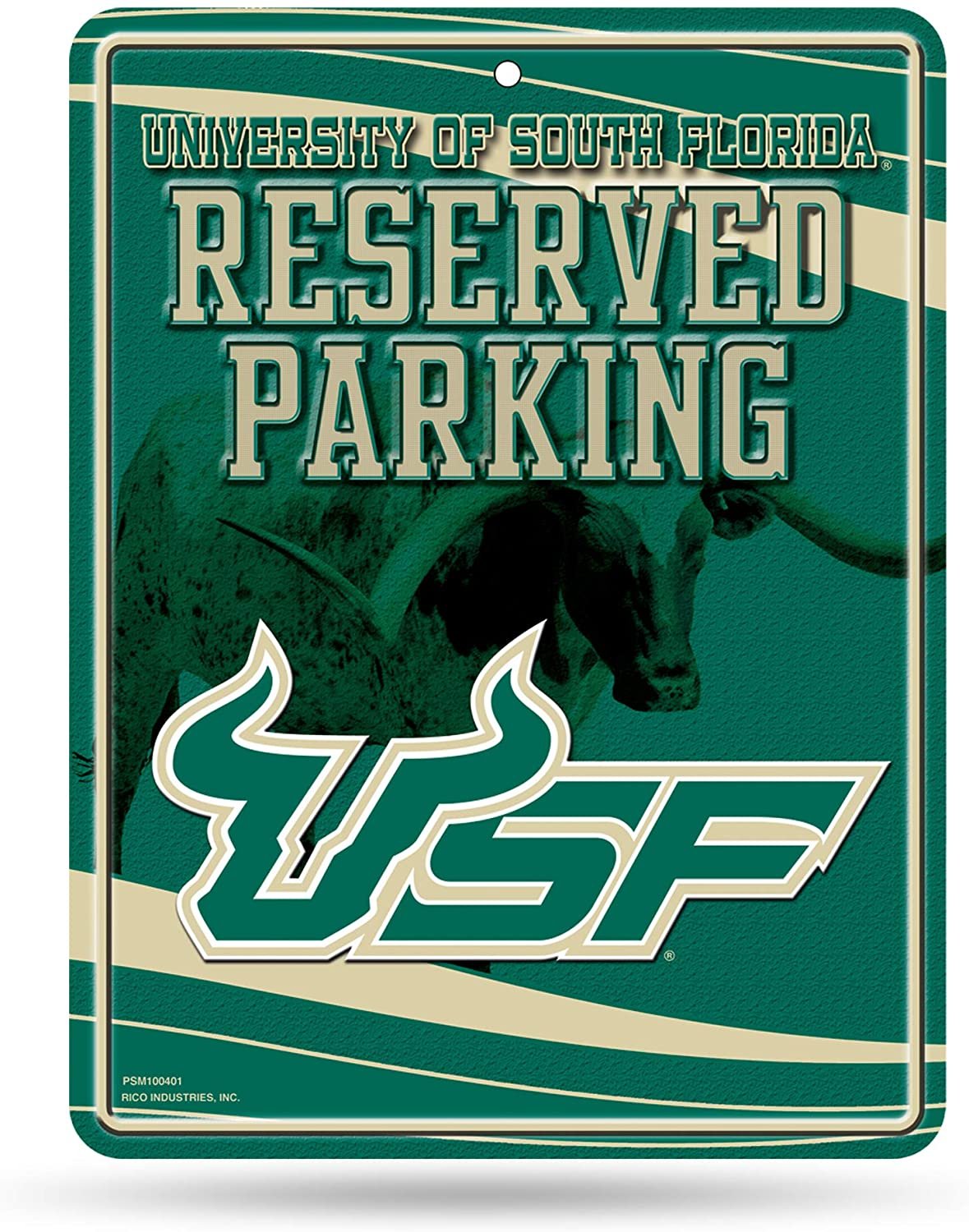 University of South Florida Bulls USF Metal Parking Novelty Wall Sign 8.5 x 11 Inch