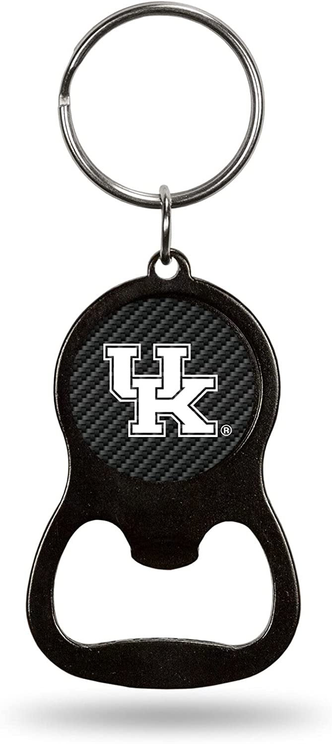 University of Kentucky Wildcats Premium Solid Metal Keychain Bottle Opener, Carbon Fiber Design