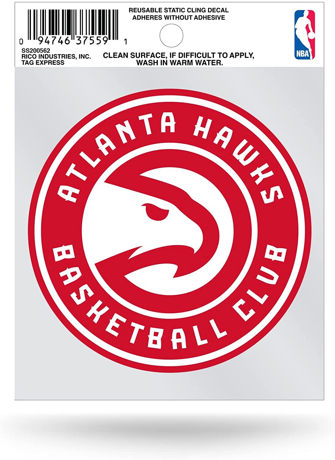 Atlanta Hawks 3 Inch Static Cling Decal