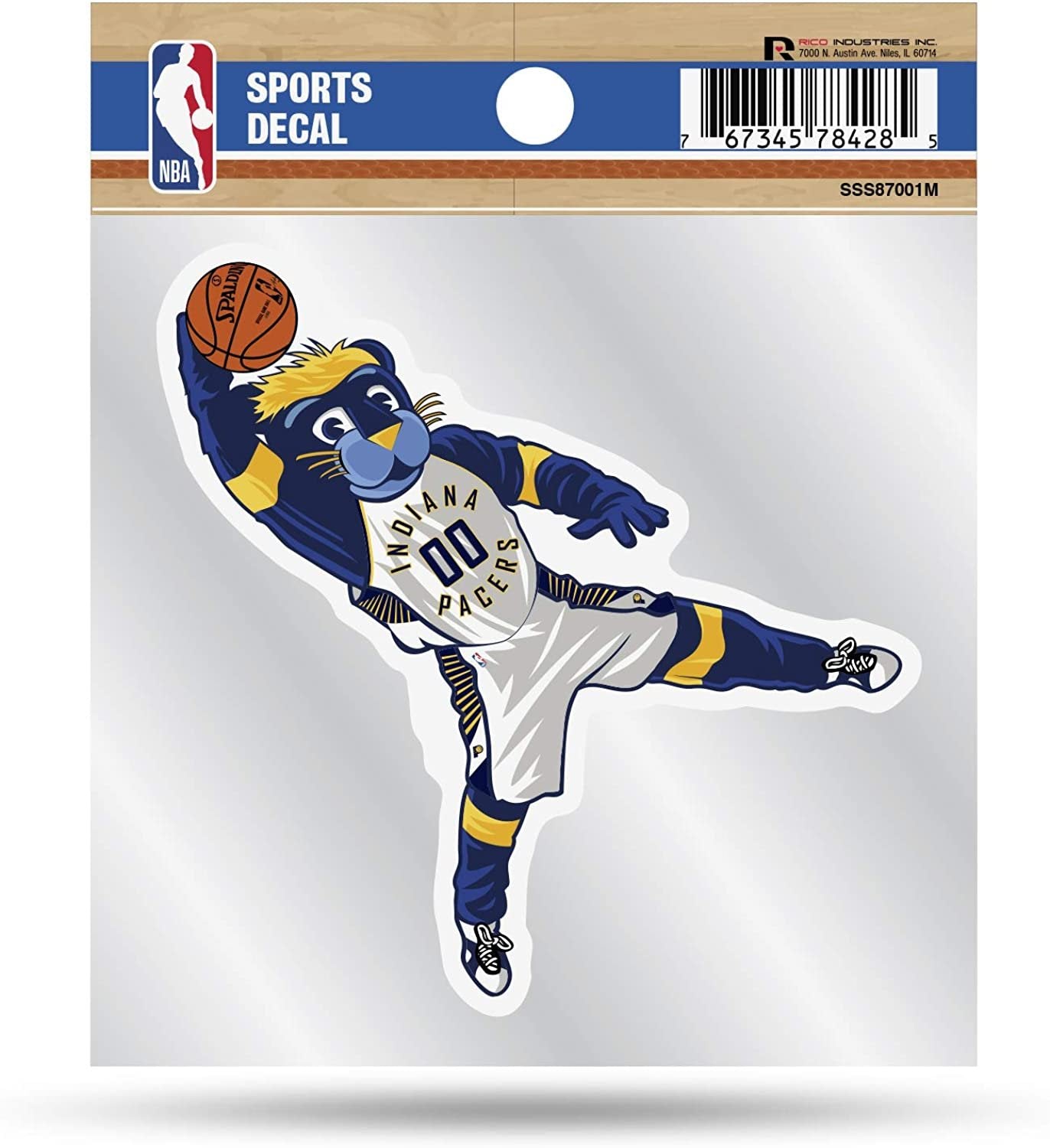 Indiana Pacers 4x4 Decal Sticker Mascot Logo Premium with Clear Backing Flat Vinyl Auto Home NBA