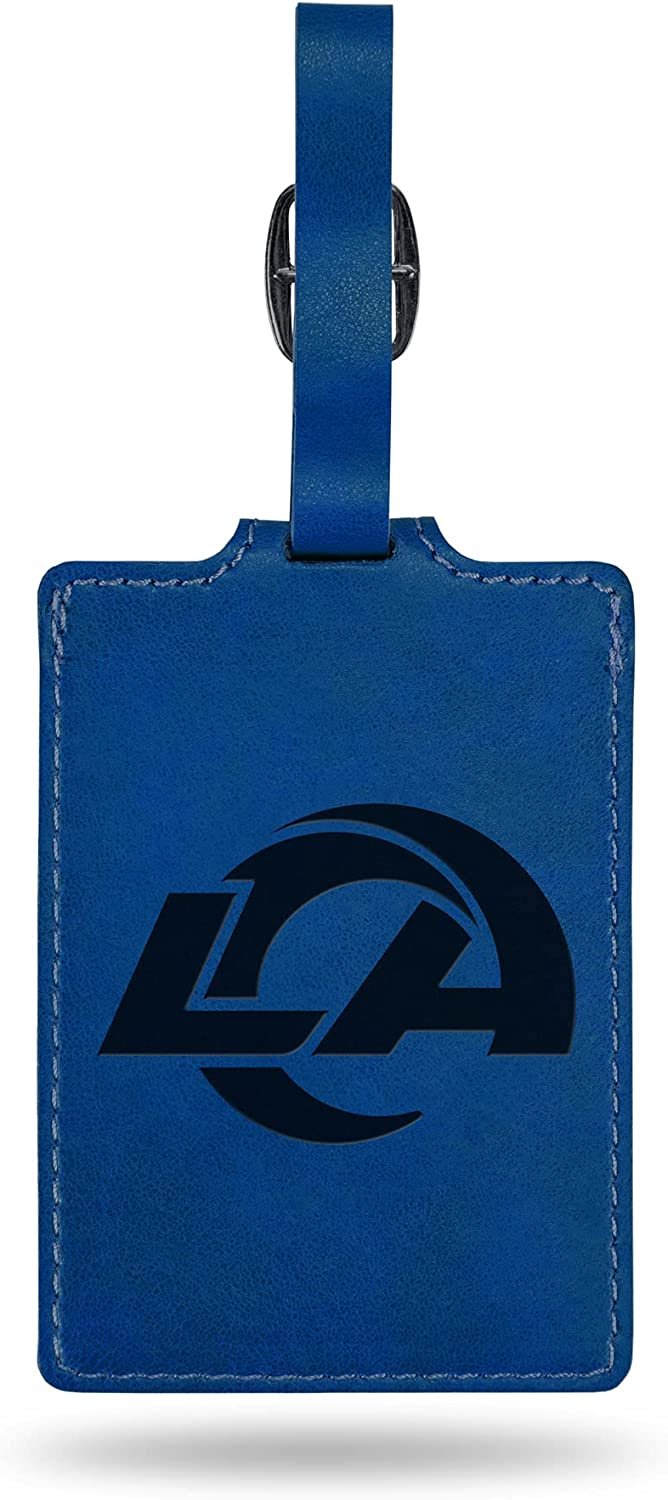 Los Angeles Rams Luggage Bag Tag Laser Engraved Ultra Suede Includes ID Card