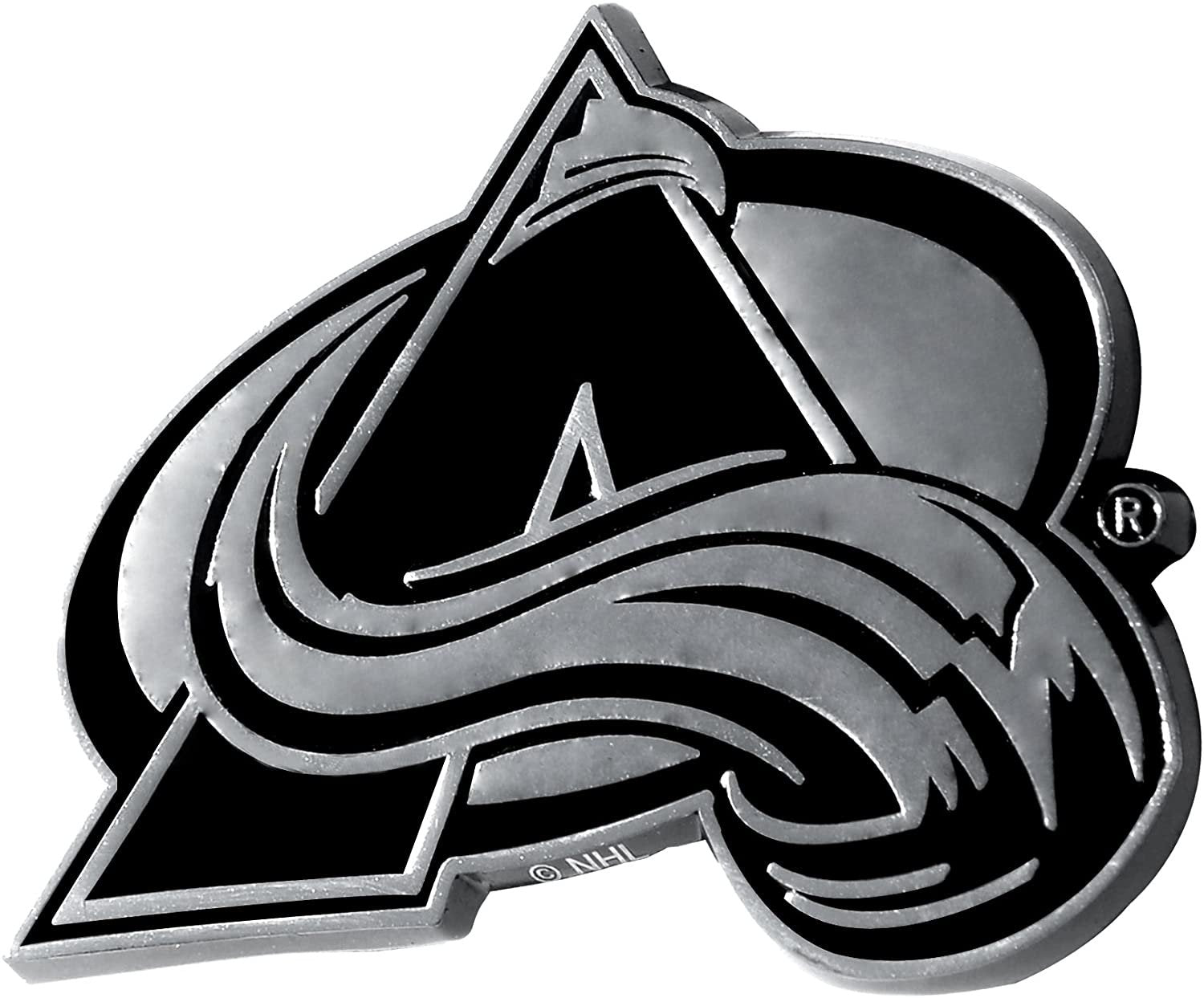 Colorado Avalanche Solid Metal Chrome Auto Emblem
