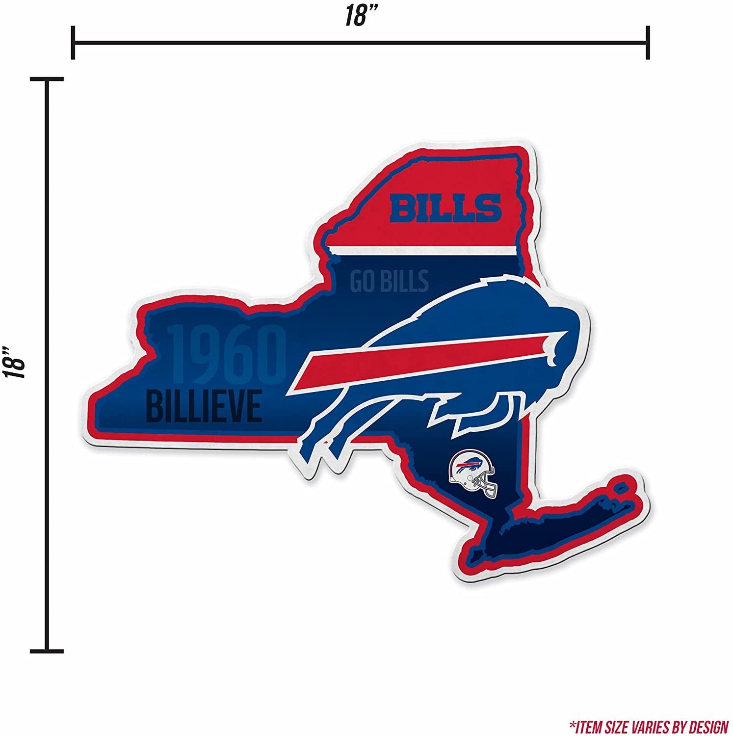 Buffalo Bills Pennant State Shape 18 Inch Soft Felt