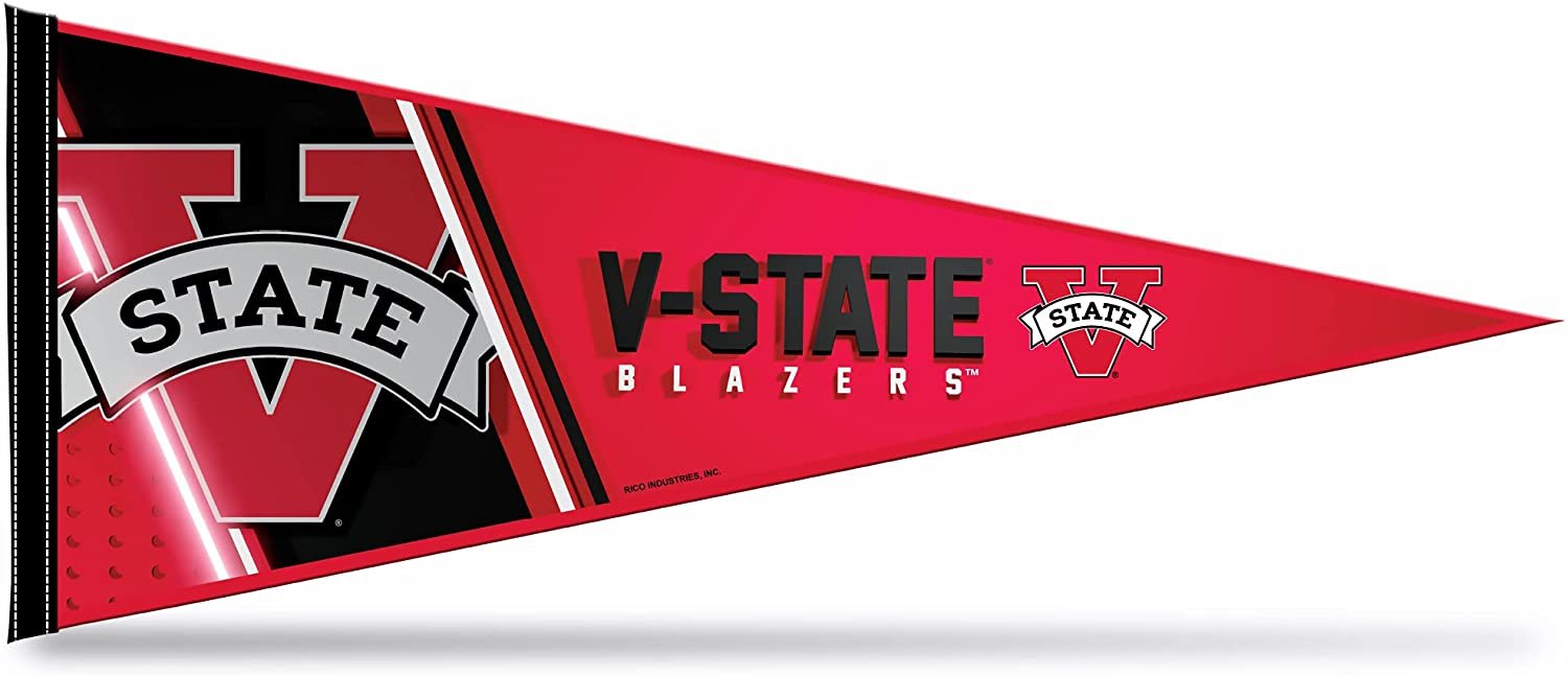 Valdosta State University Blazers Soft Felt Pennant, Primary Design, 12x30 Inch, Easy To Hang