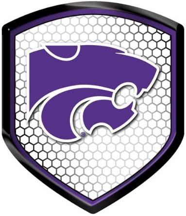 Kansas State University Wildcats High Intensity Reflector, Shield Shape, Raised Decal Sticker, 2.5x3.5 Inch, Home or Auto, Full Adhesive Backing