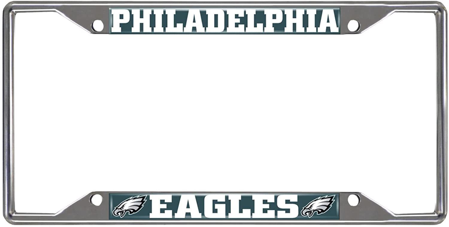 Philadelphia Eagles Metal License Plate Frame Chrome Tag Cover 6x12 Inch