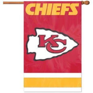 Kansas City Chiefs Banner Flag Premium Double Sided Embroidered Applique 28x44 Inch