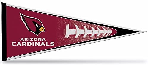Arizona Cardinals Soft Felt Pennant, Football Design, 12x30 Inch, Easy To Hang