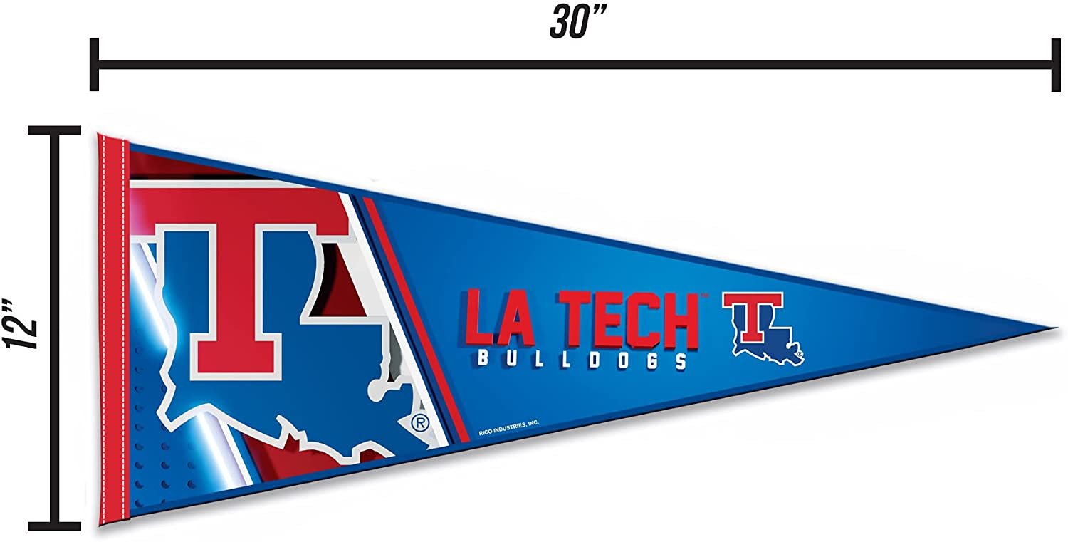 Louisiana Tech University Bulldogs Soft Felt Pennant, 12x30 Inch, Easy To Hang