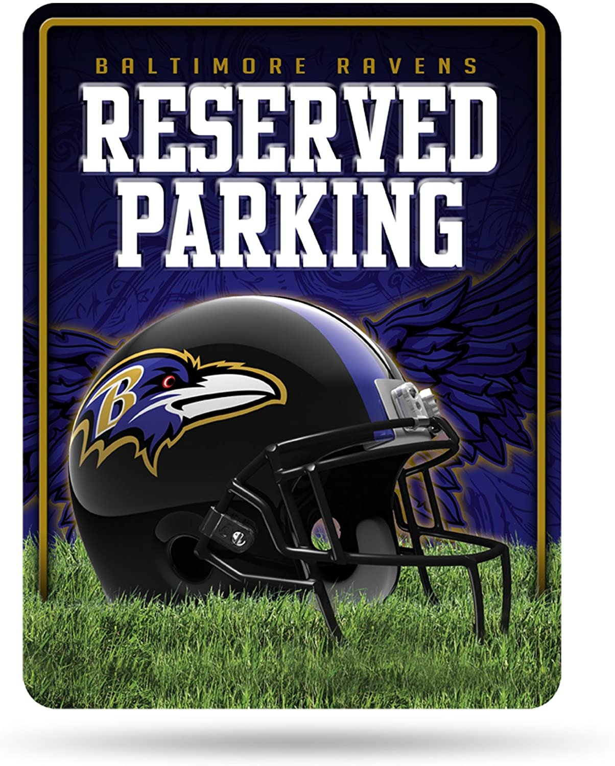Baltimore Ravens Metal Parking Sign
