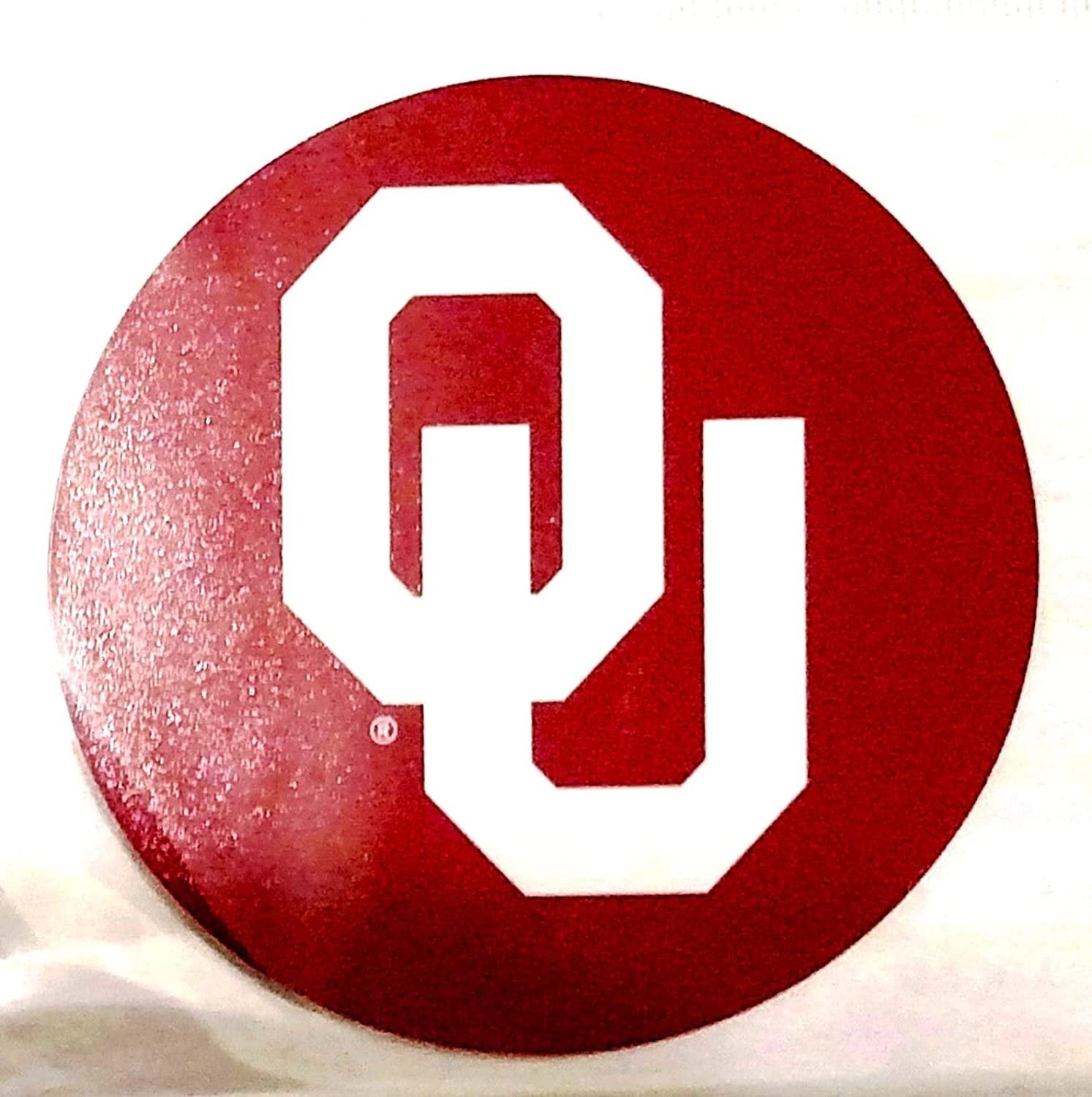 Oklahoma Sooners MAGNET RR 4" Round Vinyl Auto Home Window Glass University of