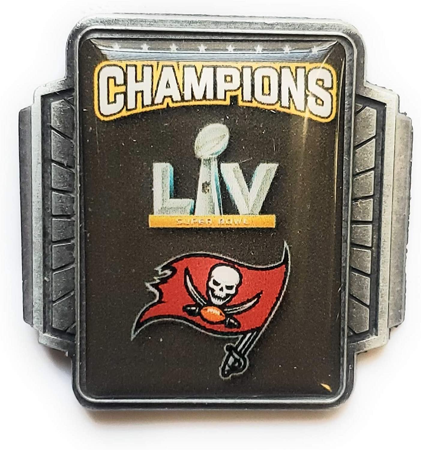 Tampa Bay Buccaneers Super Bowl LV Champions Metal Lapel Pin Hat Football Stadium Design Logo