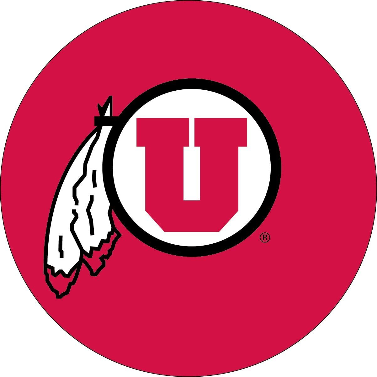 Utah Runnin Utes RR 4" Round Vinyl Magnet Auto Home University of