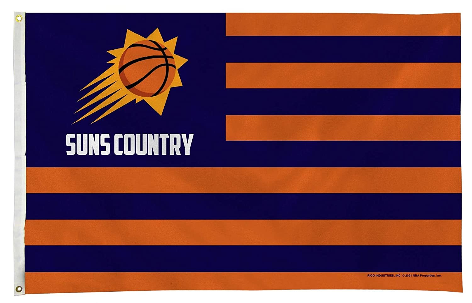 Phoenix Suns Premium 3x5 Feet Flag Banner, Country Design, Metal Grommets, Outdoor Use, Single Sided
