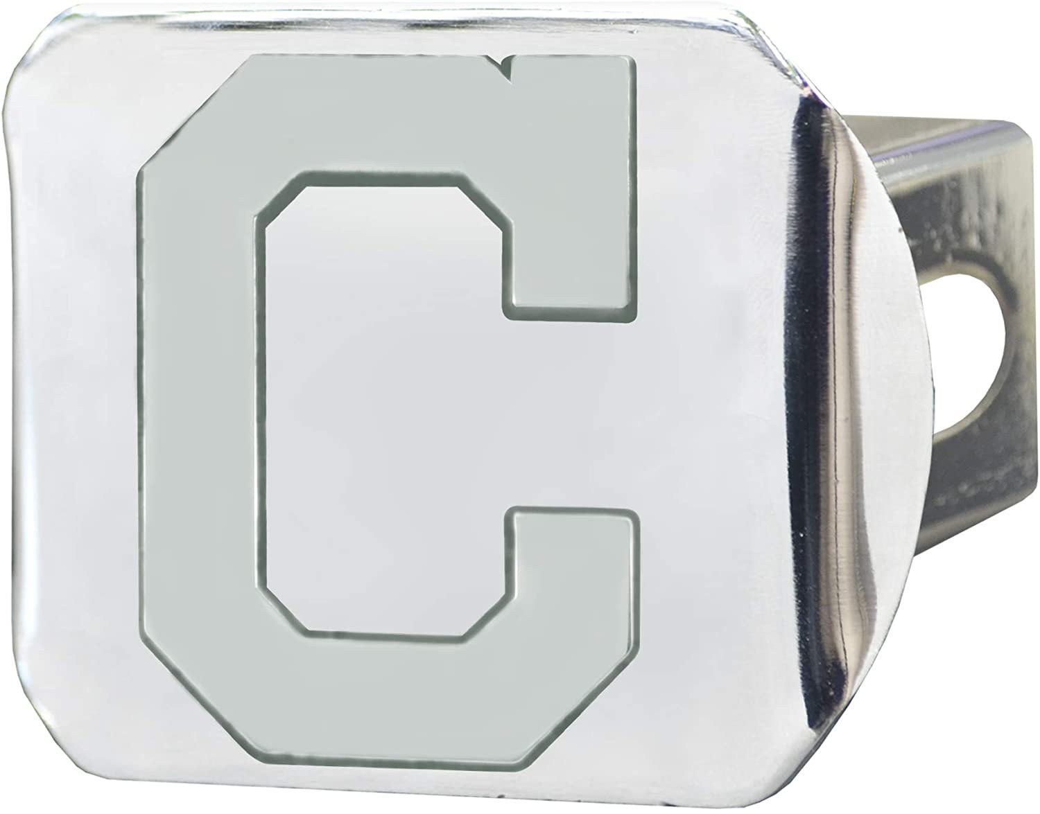 Cleveland Indians Hitch Cover Solid Metal with Raised Chrome Metal Emblem 2" Square Type III