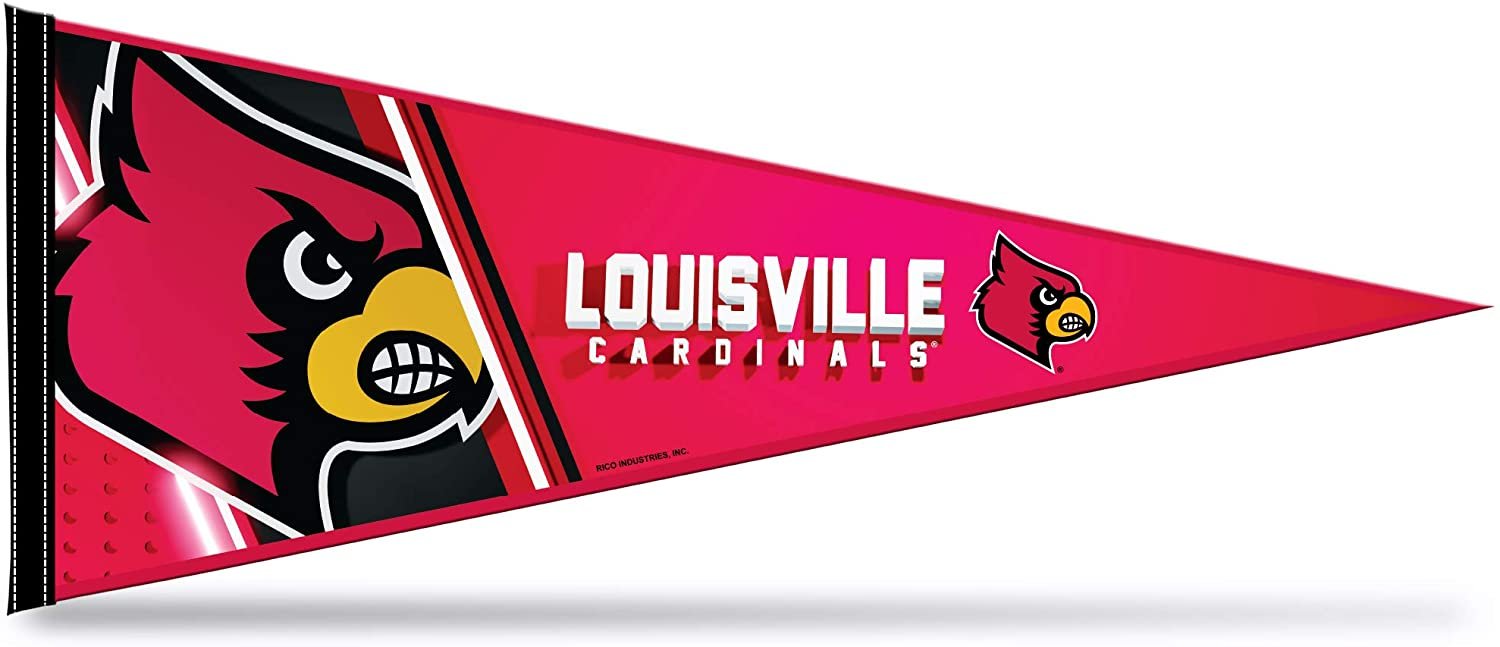 Louisville Cardinals Pennant 12x30 Inch Soft Felt University of
