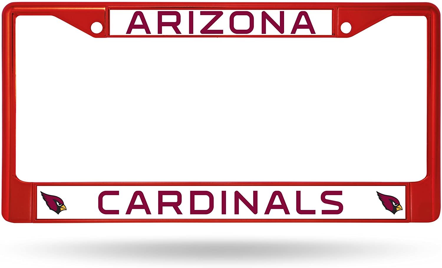 Arizona Cardinals Premium Red Metal License Plate Frame Tag Cover, 12x6 Inch