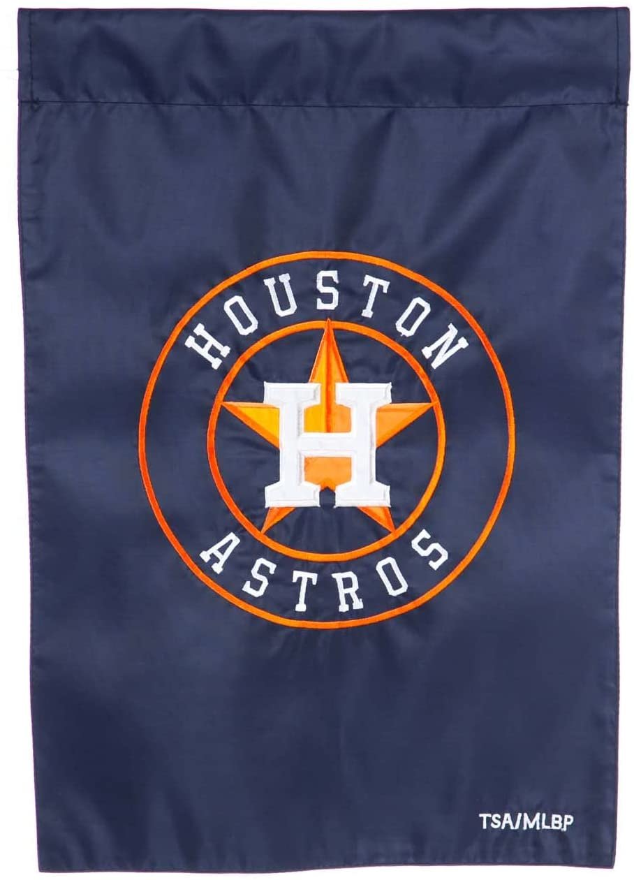 Houston Astros Garden Flag Banner 2-sided Premium Applique Outdoor House Baseball