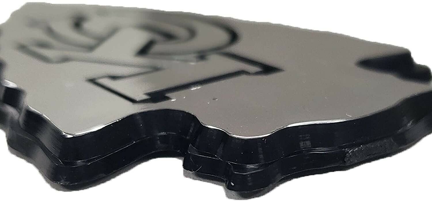 University of Virginia Cavaliers Premium Solid Metal Raised Auto Emblem, Shape Cut, Adhesive Backing