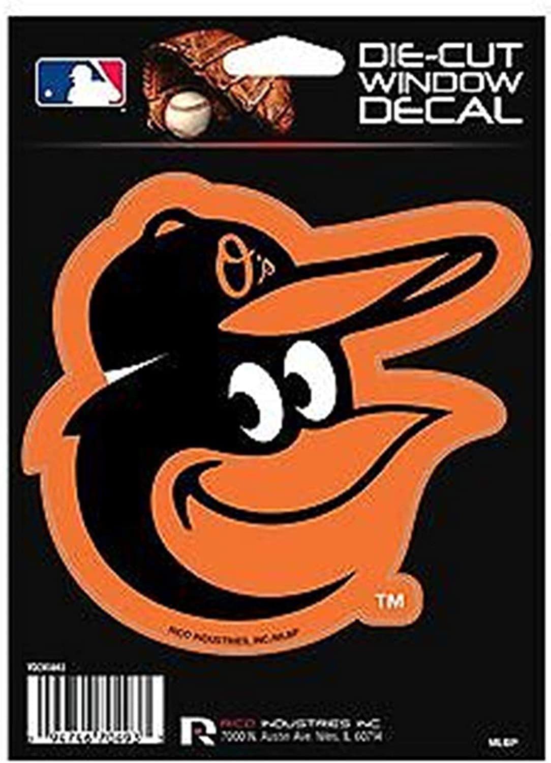 Baltimore Orioles 5 Inch Die Cut Flat Vinyl Decal Sticker Adhesive Backing