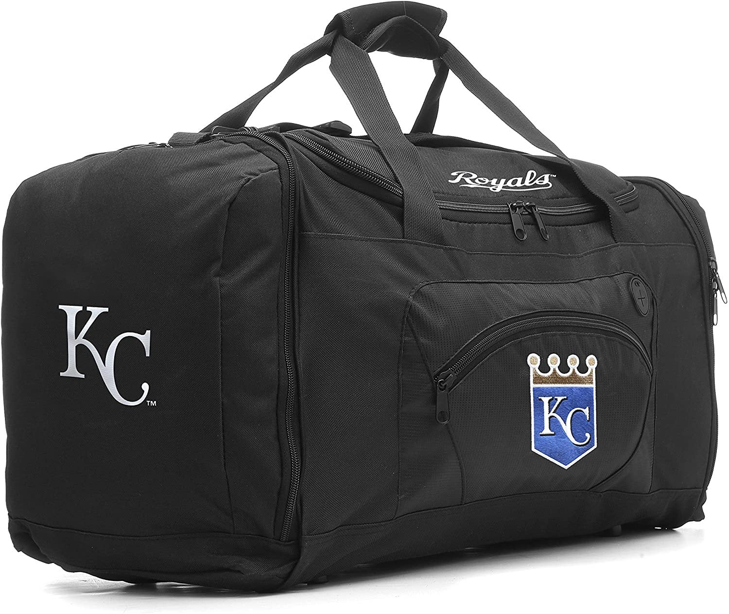 Kansas City Royals Premium Duffel Bag Roadblock Design Embroidered Logo 20 Inch