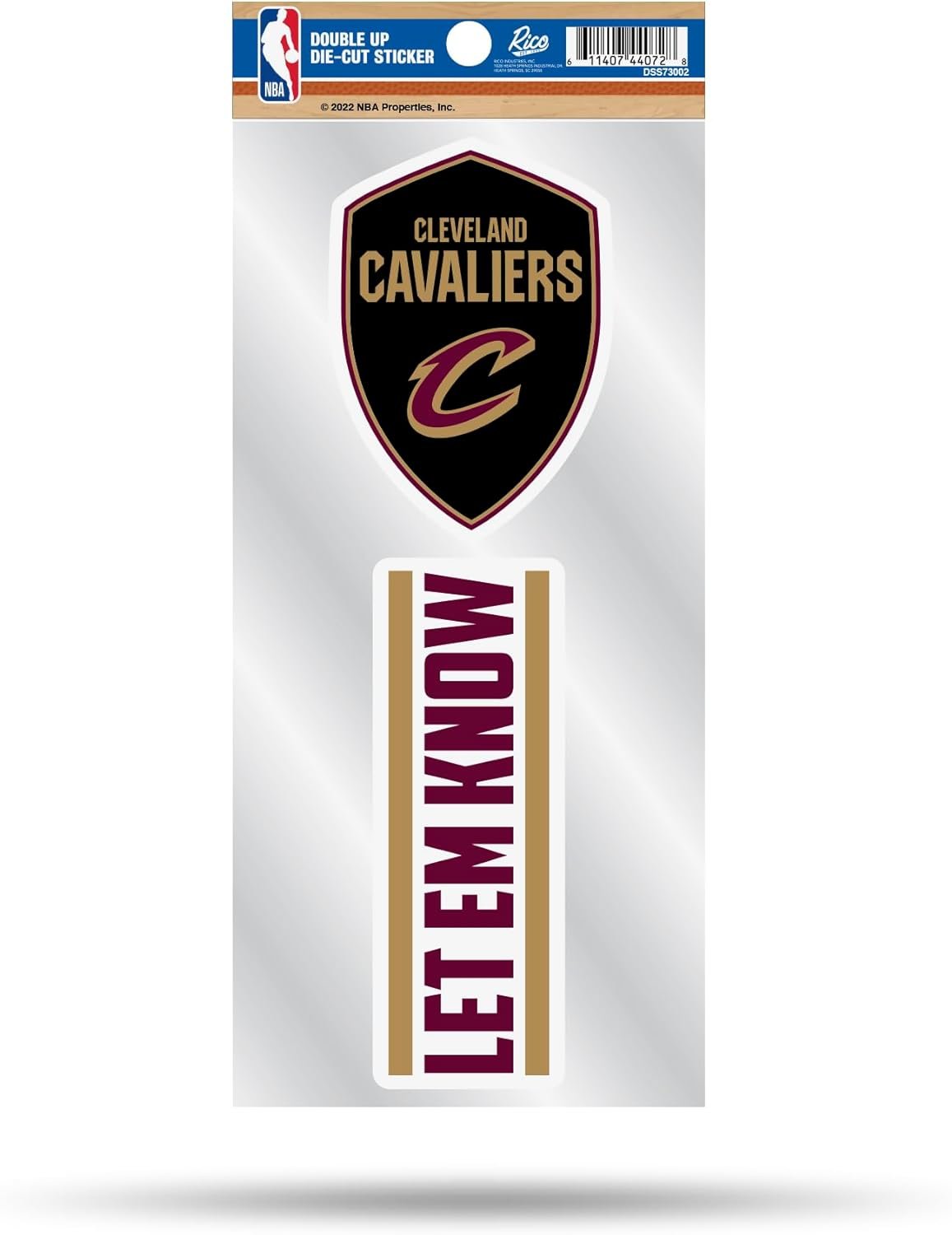 Cleveland Cavaliers Double Up Die Cut Sticker Decal Sheet, 4x8 Inch