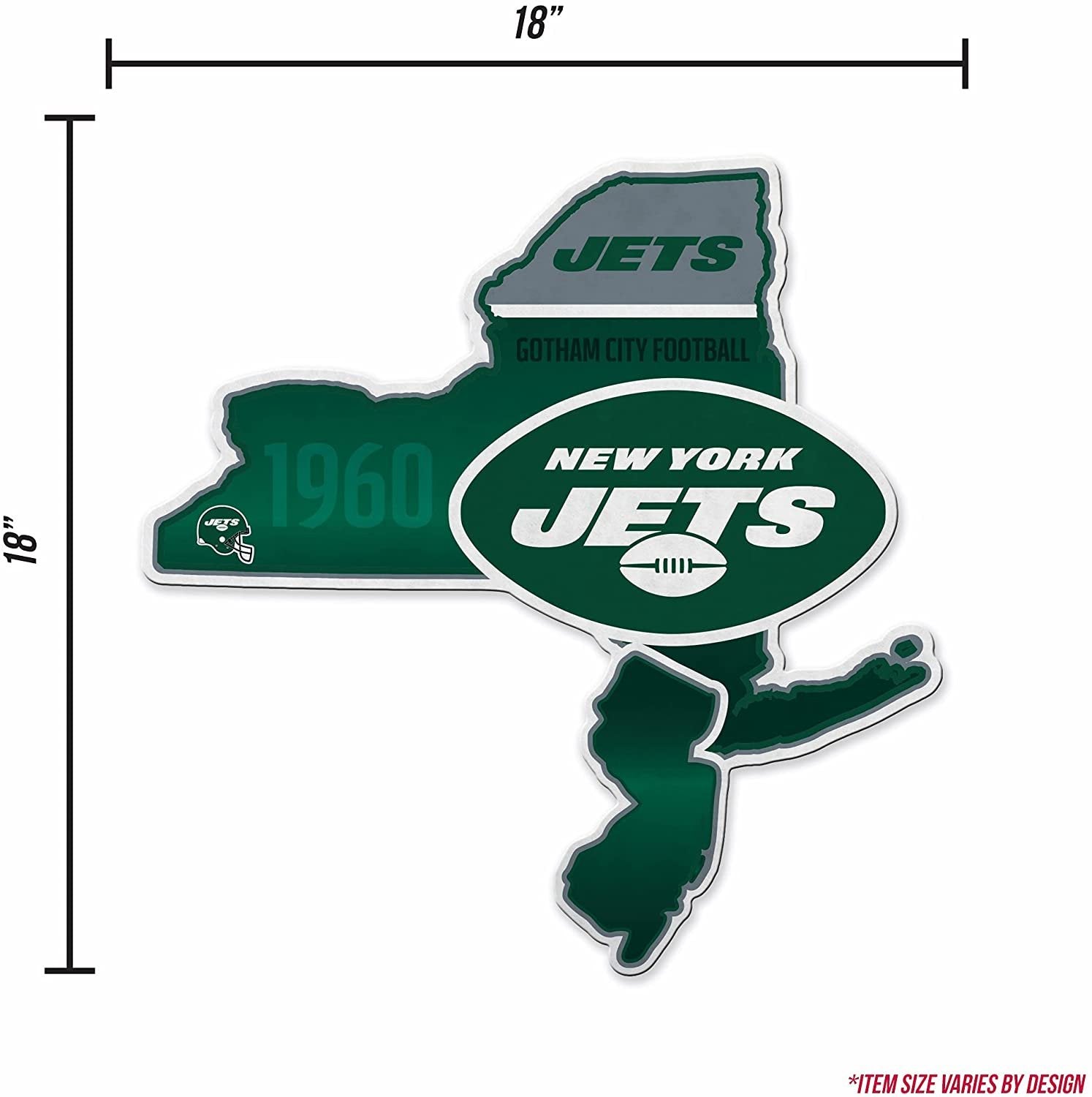 New York Jets Pennant State Shape 18 Inch Soft Felt