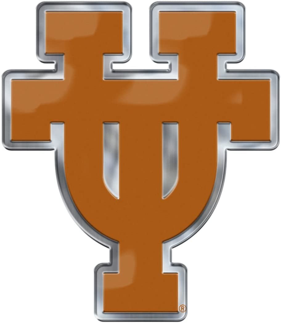 University of Texas Longhorns Auto Emblem, Raised Aluminum Metal, Embossed Color