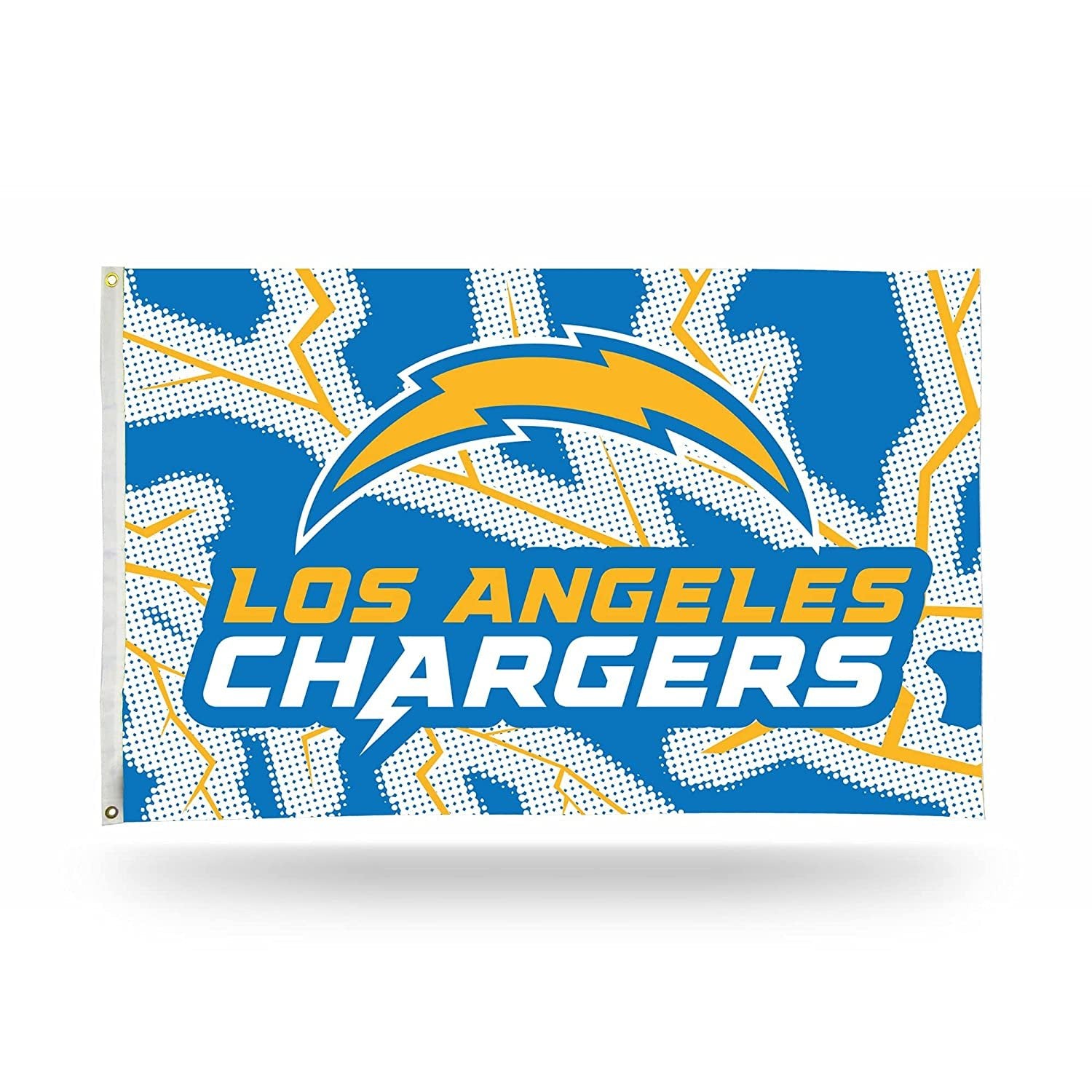 Los Angeles Chargers Flag Banner, 3x5 Foot, Single Sided, Metal Grommets, Outdoor or Indoor Use