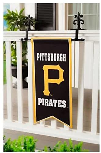 Pittsburgh Pirates Premium Pennant Garden Flag Banner, Double Sided, Embroidered, 13x28 Inch