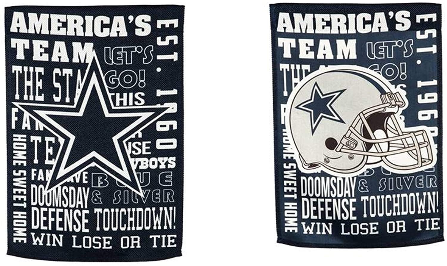 Dallas Cowboys Premium Double Sided House Flag Banner, Fan Rules Style, 28x44 Inch, Display Pole Sold Separately