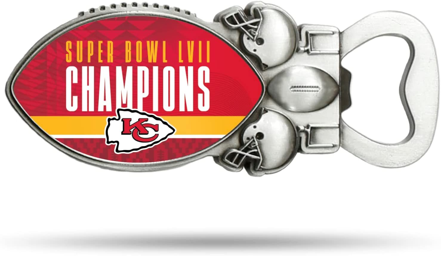Kansas City Chiefs 2023 Super Bowl LVII Champions Bottle Opener Magnet 2x4.25 Inch Metal Stainless Steel