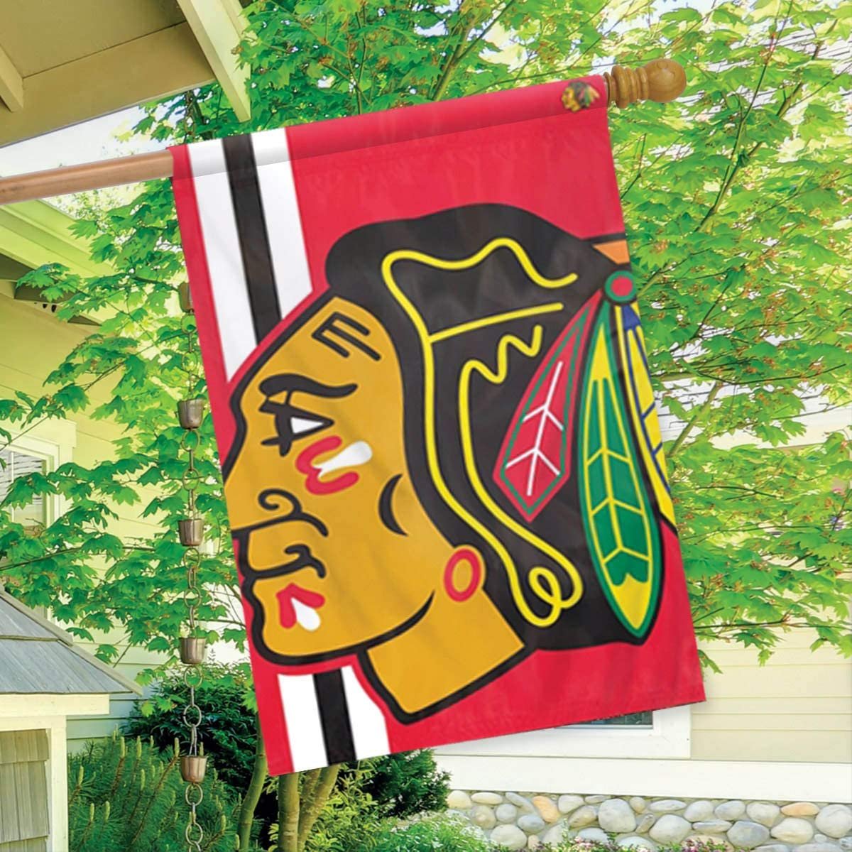 Chicago Blackhawks Premium Banner House Flag, Bold Logo Design, 24x36 Inch, Indoor Outdoor Use