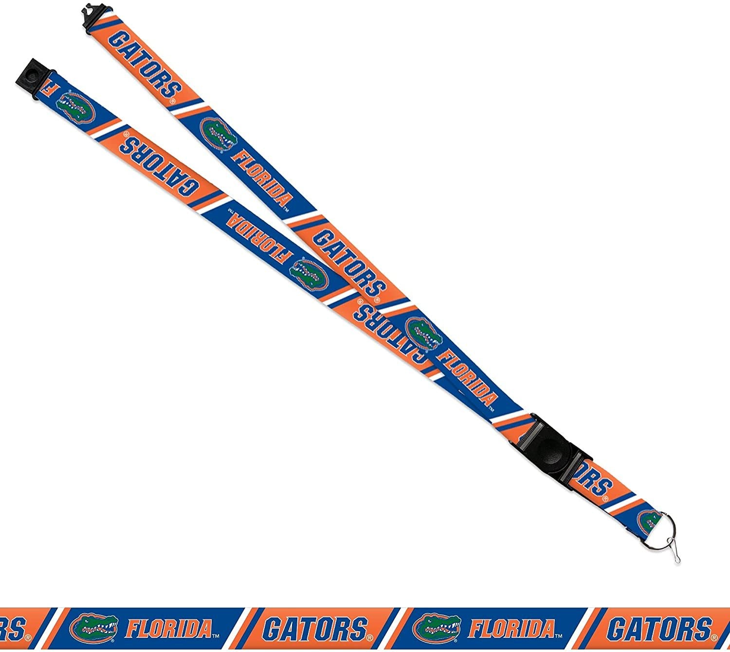 University of Florida Gators Lanyard Keychain Double Sided 18 Inch Button Clip Safety Breakaway