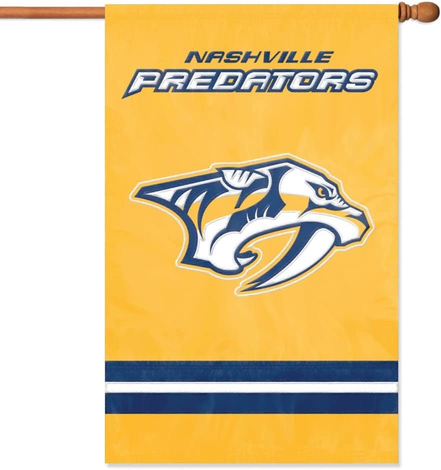 Nashville Predators Banner Flag Embroidered Premium 2-sided 28x44 Outdoor Football
