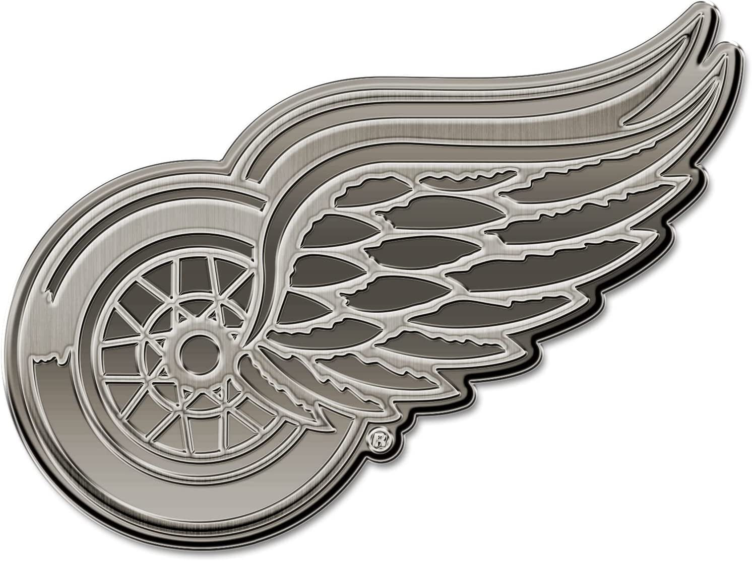 Detroit Red Wings Solid Metal Auto Emblem Antique Nickel for Car/Truck/SUV