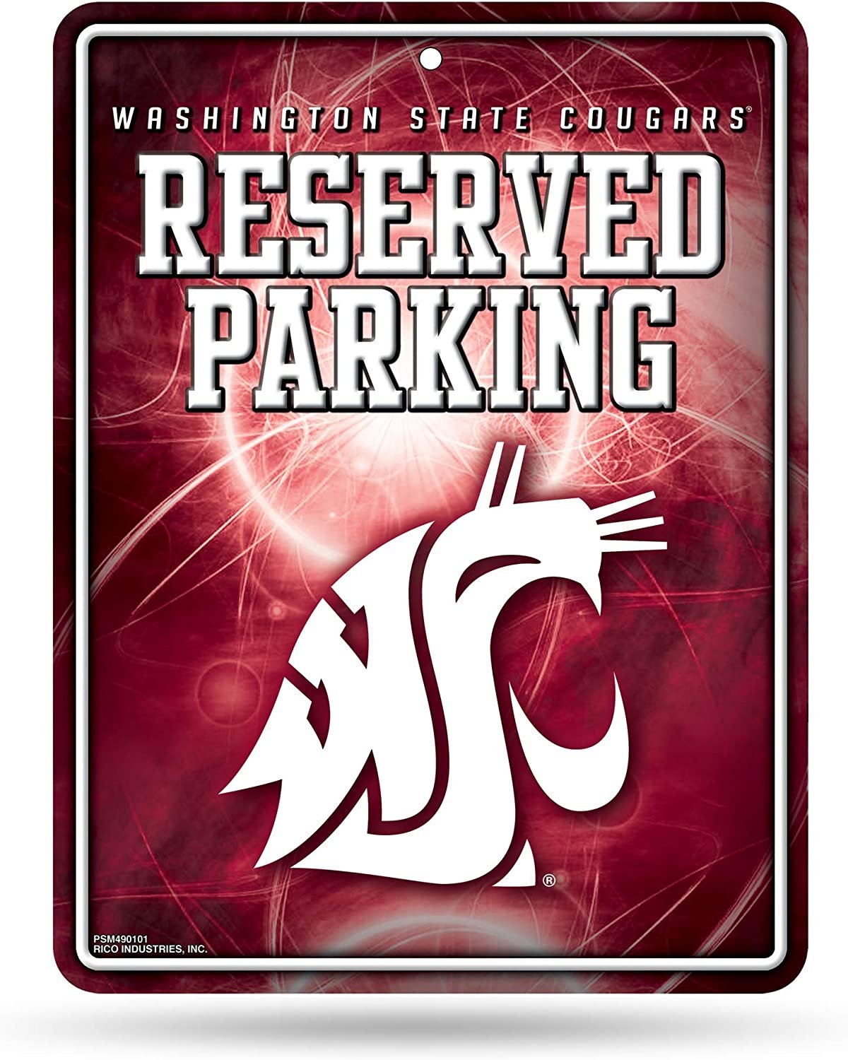 Washington State Cougars Metal Parking Sign University of
