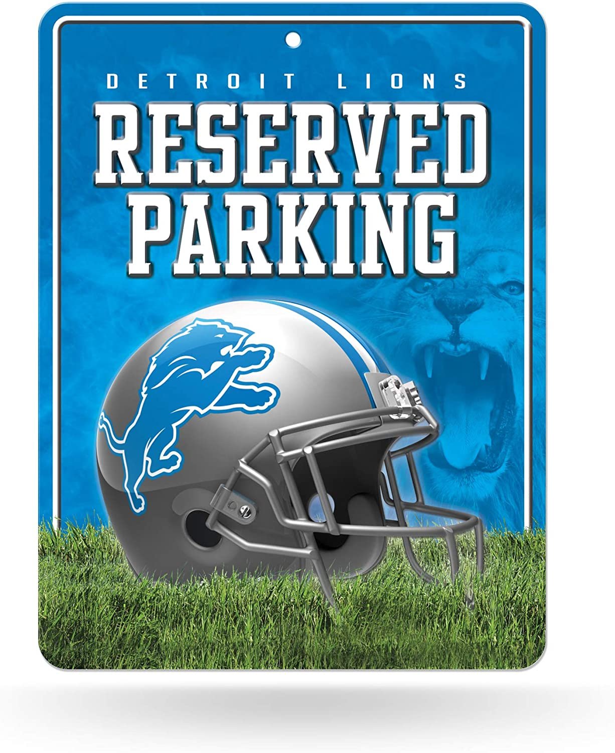 Detroit Lions Metal Parking Novelty Wall Sign 8.5 x 11 Inch