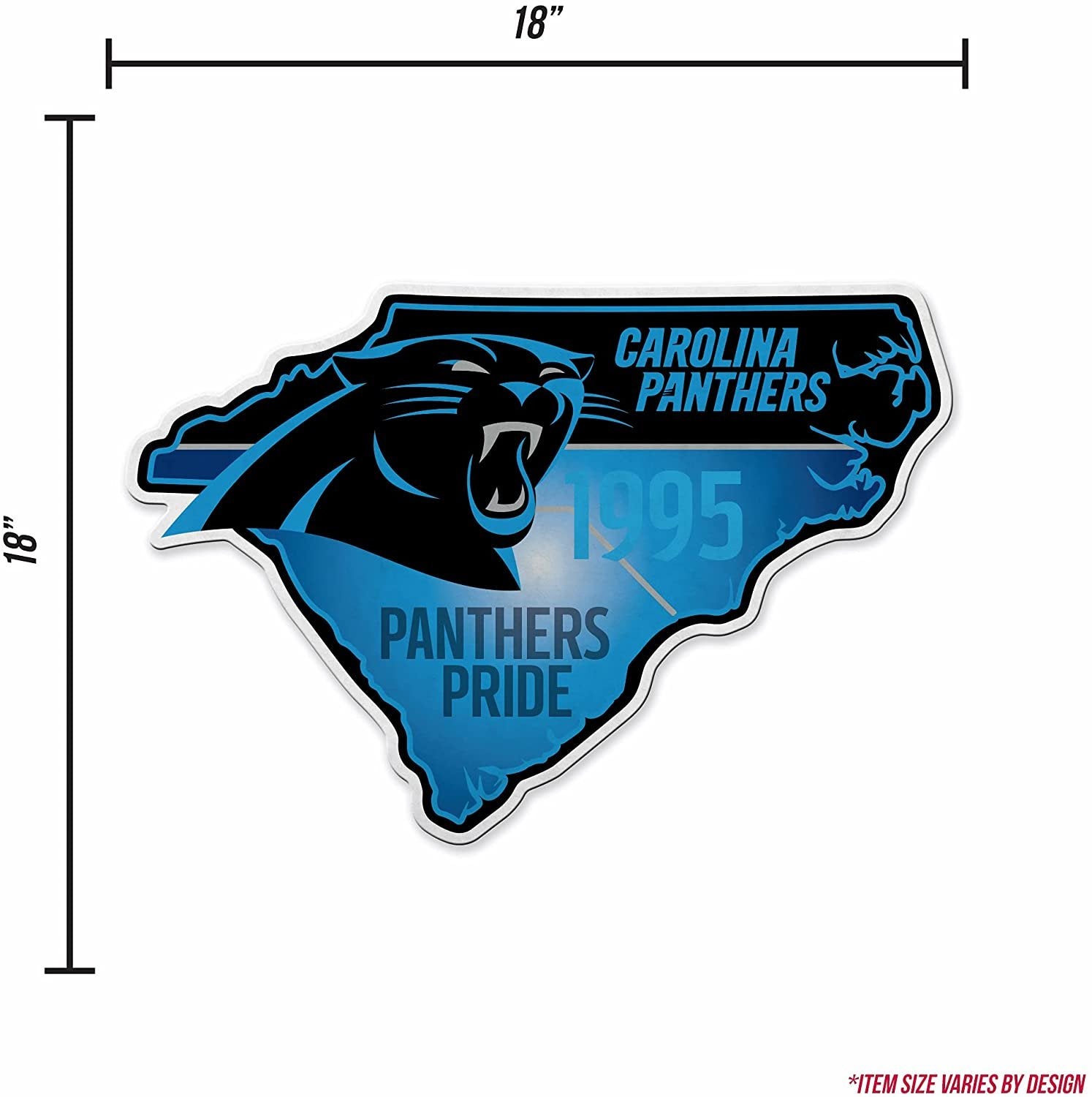 Carolina Panthers Pennant State Shape 18 Inch Soft Felt