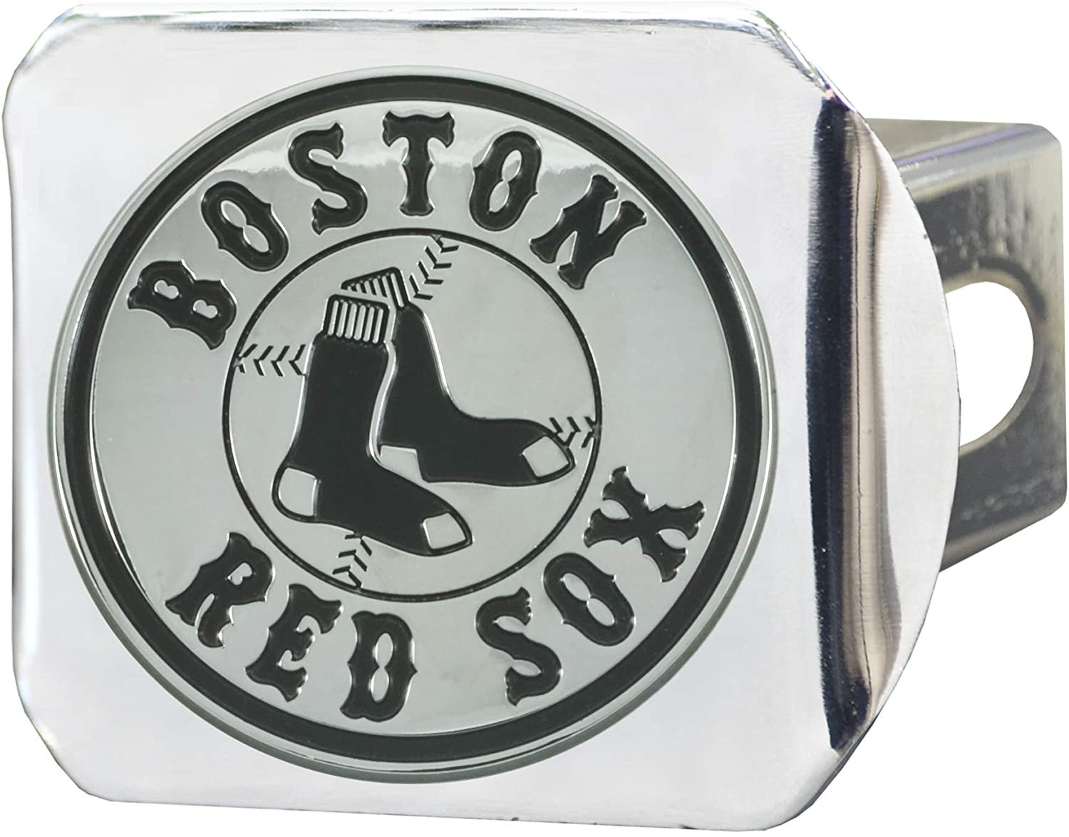 Boston Red Sox Hitch Cover Solid Metal with Raised Chrome Metal Emblem 2" Square Type III