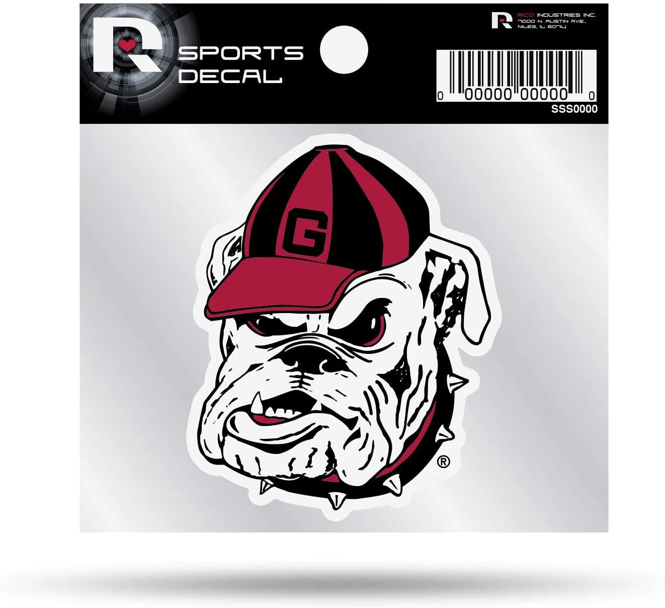 University of Georgia Bulldogs 4x4 Inch Die Cut Decal Sticker, Alternate Logo, Clear Backing