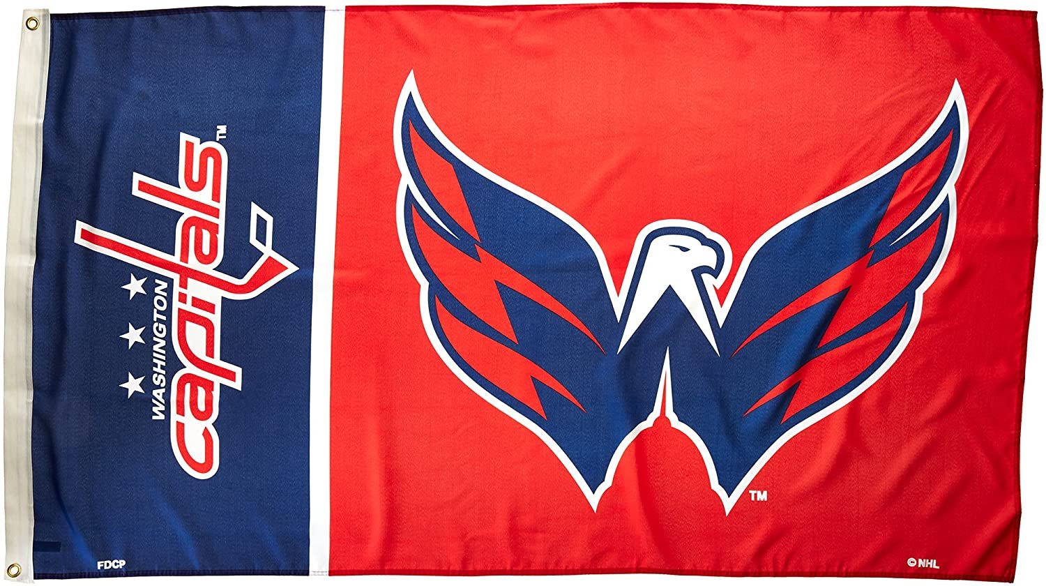 Washington Capitals Flag Banner 3x5 Feet Metal Grommets Logo Design