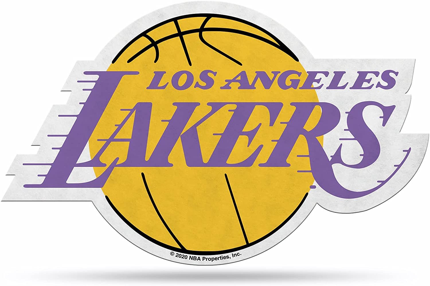 Los Angeles Lakers Soft Felt Pennant, Retro Design, 18 Inch