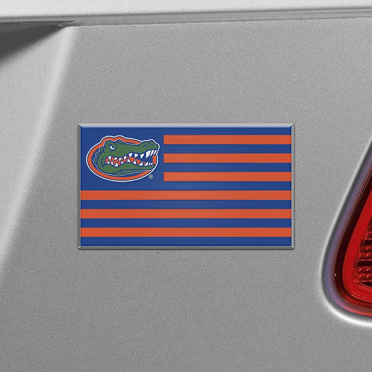University of Florida Gators Color Auto Emblem State Flag Design Aluminum Metal