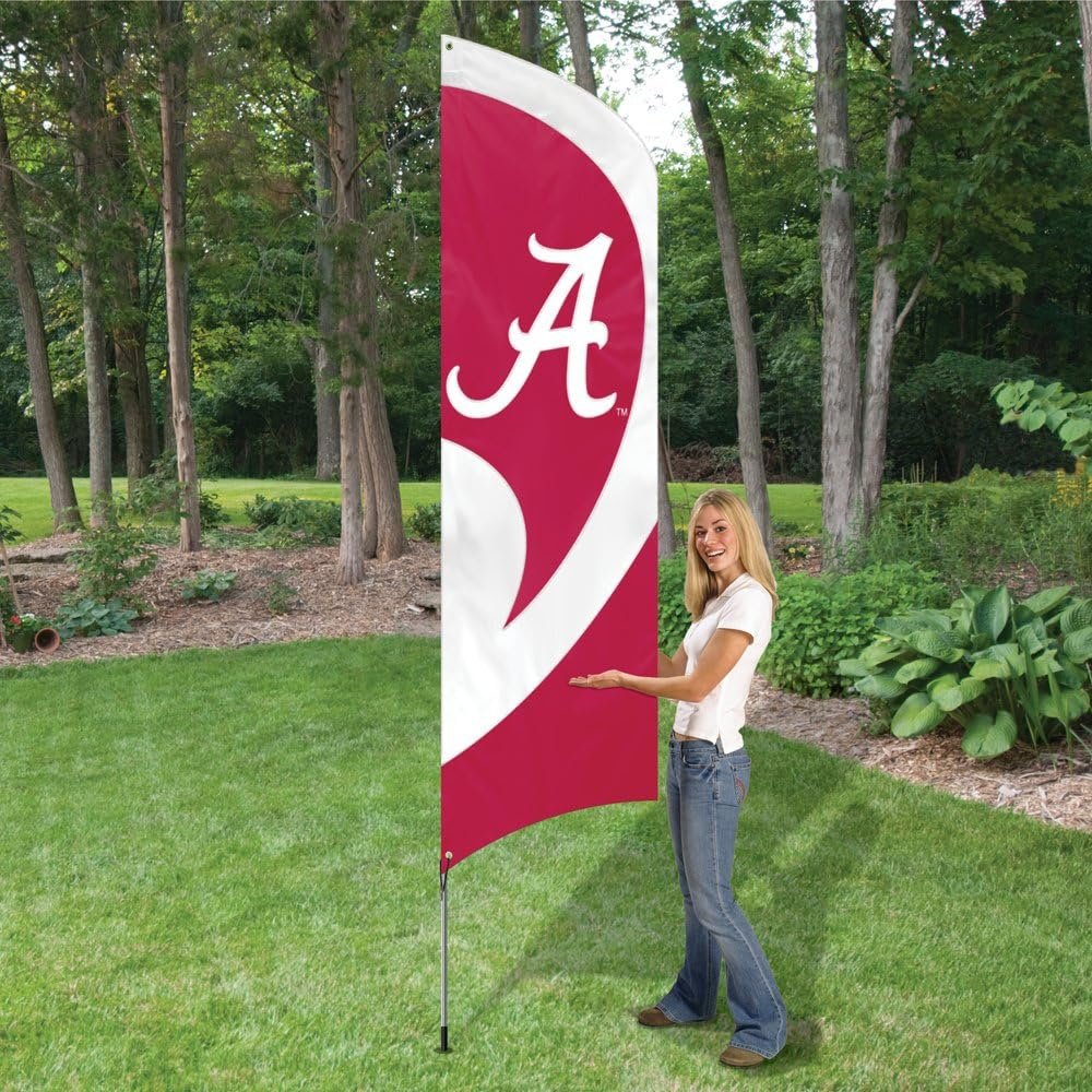 University of Alabama Crimson Tide Tailgating Flag Kit 8.5 x 2.5 feet with Pole