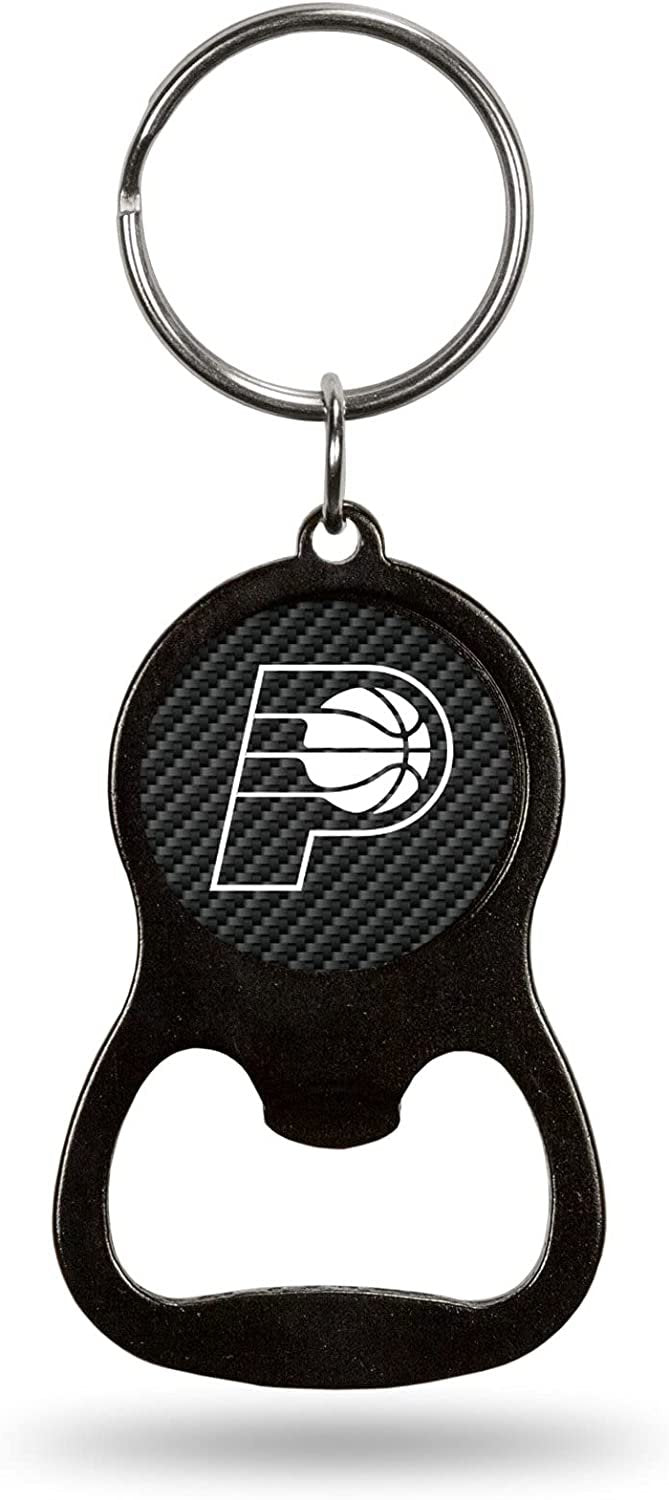 Indiana Pacers Keychain Bottle Opener Carbon Fiber Design Metal Basketball