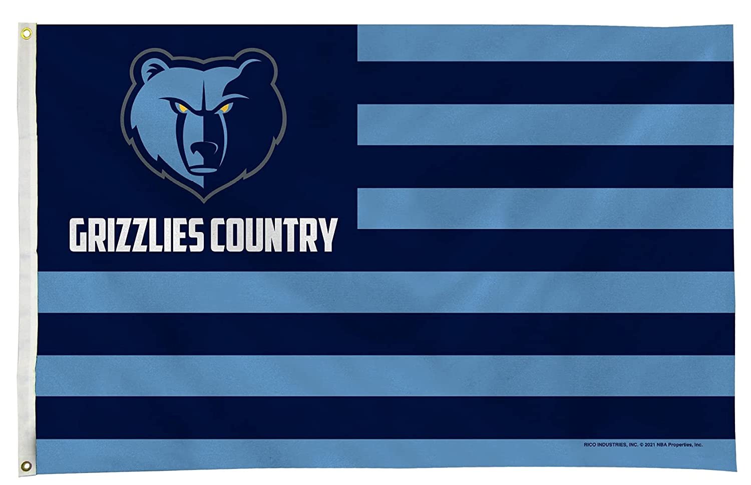 Memphis Grizzlies Flag Banner 3x5 Country Design Premium with Metal Grommets Outdoor House Basketball